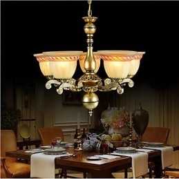 Chandelier Five Lights Bronze European Retro Classic