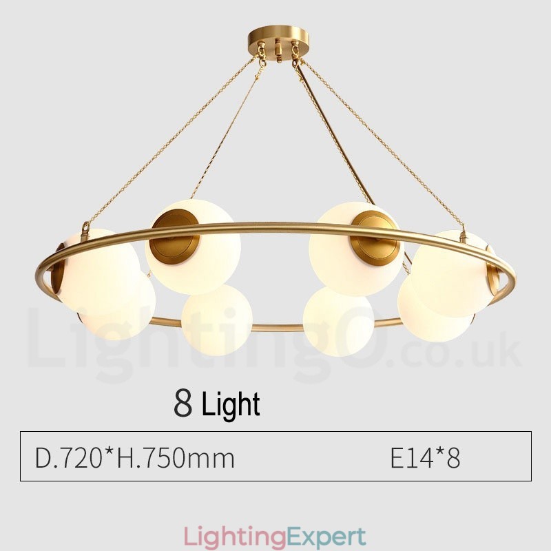 Pure Brass Bean Style Rustic Lodge Round Chandelier with White Shades