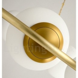 Pure Brass Bean Style Rustic Lodge Round Chandelier with White Shades