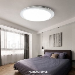 4CM Thick Super Thin Dimmable Modern Contemporary Nordic Style Flush Mount Ceiling Lights with Acrylic Shade with Remote Control Also Can Be Used As Wall Light