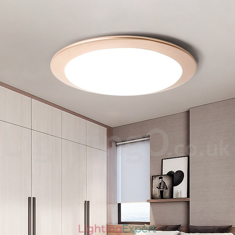 4CM Thick Super Thin Dimmable Modern Contemporary Nordic Style Flush Mount Ceiling Lights with Acrylic Shade with Remote Control Also Can Be Used As Wall Light