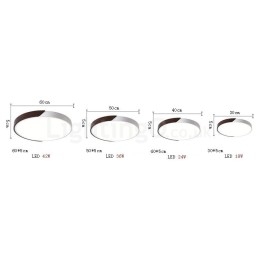 Retro Walnut Colour Wood Ultra Thin Round Dimmable Flush Mount Ceiling Lights with Acrylic Shade Also Can Be Used As Wall Light