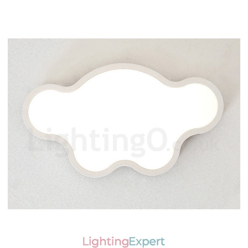Retro Wooden Steel Flush Wood Light Kids Ceiling Light