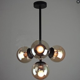 Glass Ball Iron Beanstalk Molecular Ceiling Lamps