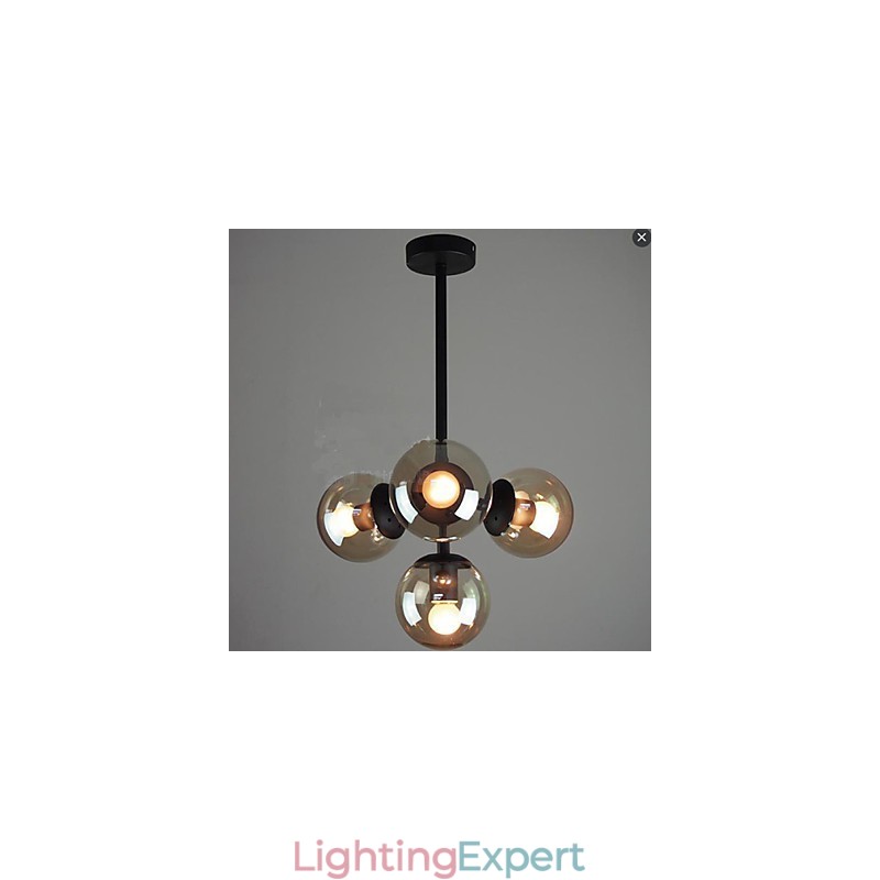Glass Ball Iron Beanstalk Molecular Ceiling Lamps