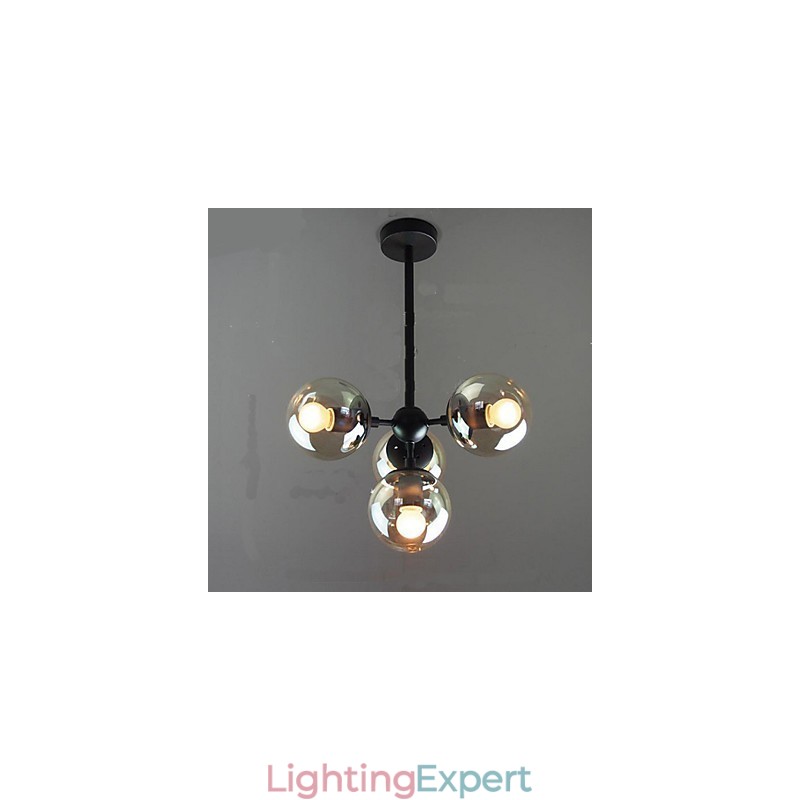 Glass Ball Iron Beanstalk Molecular Ceiling Lamps
