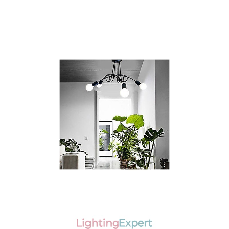 Modern Contemporary Painting Metal Chandelier