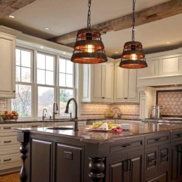 1 Light Ring Vintage Wooden Chandelier Industrial Wind Loft Wood Linear Pendant Lighting