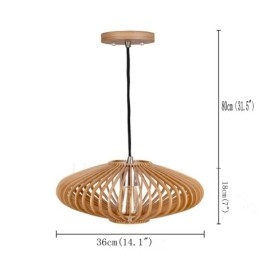 1 Light Lantern Vintage Wooden Chandelier Industrial Wind Loft Wood Linear Pendant Lighting