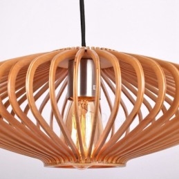 1 Light Lantern Vintage Wooden Chandelier Industrial Wind Loft Wood Linear Pendant Lighting