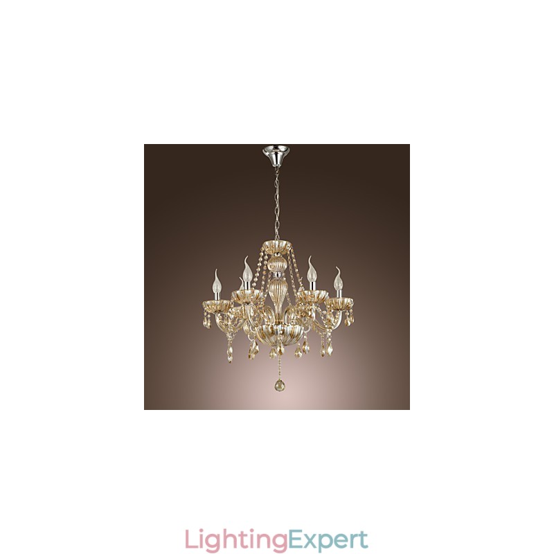 Traditional Classic Crystal Electroplated Glass Chandelier
