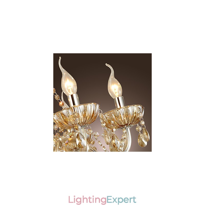 Traditional Classic Crystal Electroplated Glass Chandelier