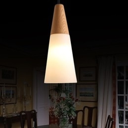 Chandelier Mini Style Modern Contemporary Wood Bamboo