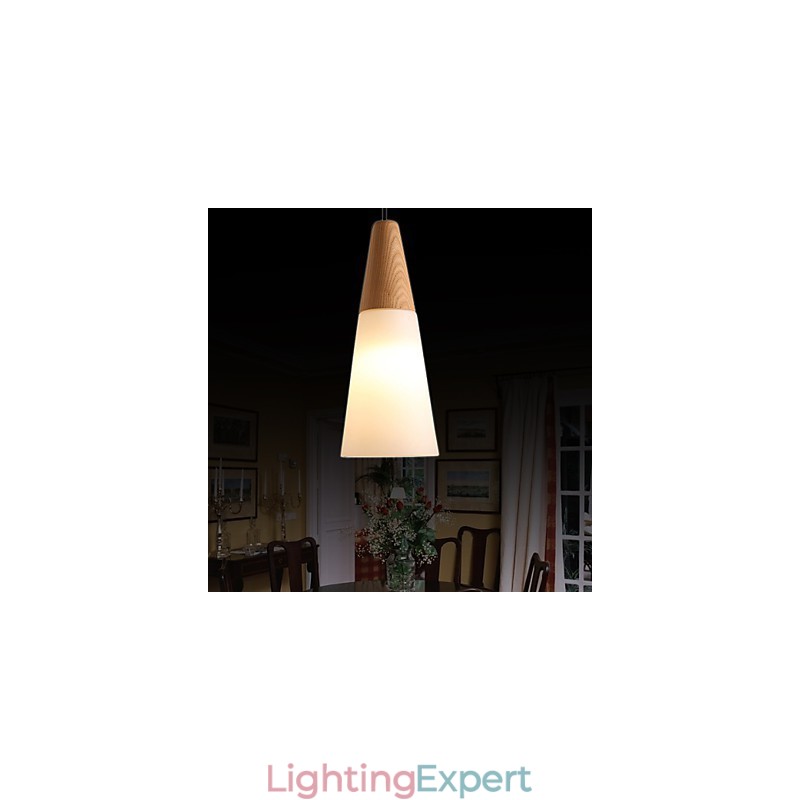 Chandelier Mini Style Modern Contemporary Wood Bamboo