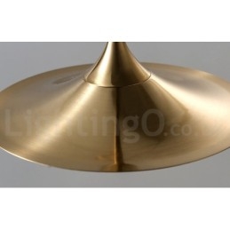 1 Light Industrial Style Gold Mini Style Electroplated Painted Finish Pendant Light with Glass Shade