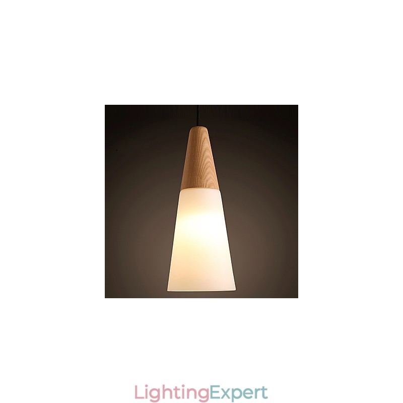 Chandelier Mini Style Modern Contemporary Wood Bamboo