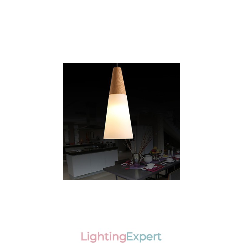 Chandelier Mini Style Modern Contemporary Wood Bamboo