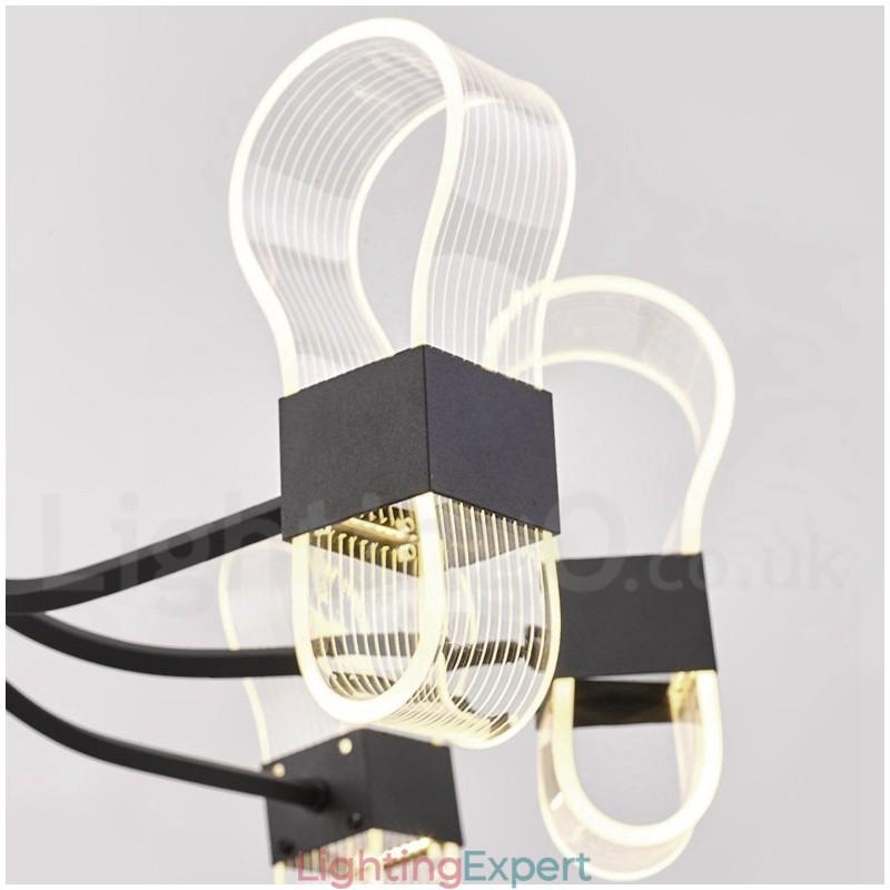 6 Light Nordic Post Modern Design Chandelier with Acrylic Shades