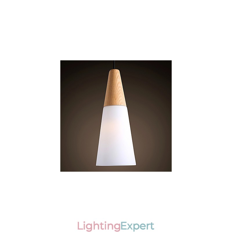 Chandelier Mini Style Modern Contemporary Wood Bamboo