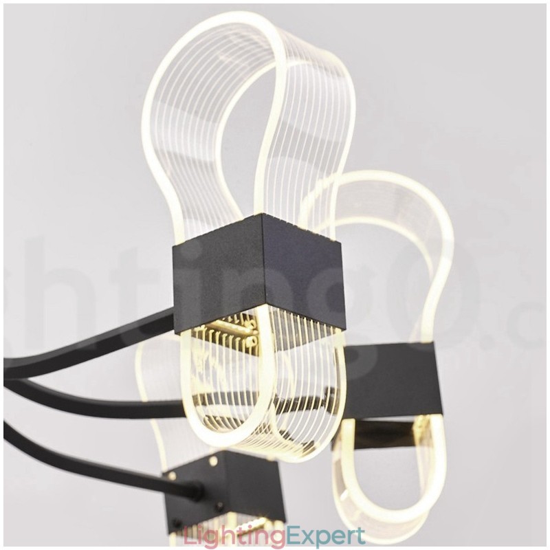 8 Light Nordic Post Modern 2021 Design Chandelier with Acrylic Shades