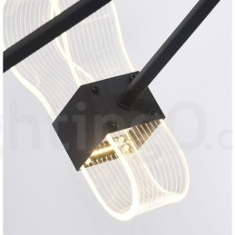 8 Light Nordic Post Modern 2021 Design Chandelier with Acrylic Shades
