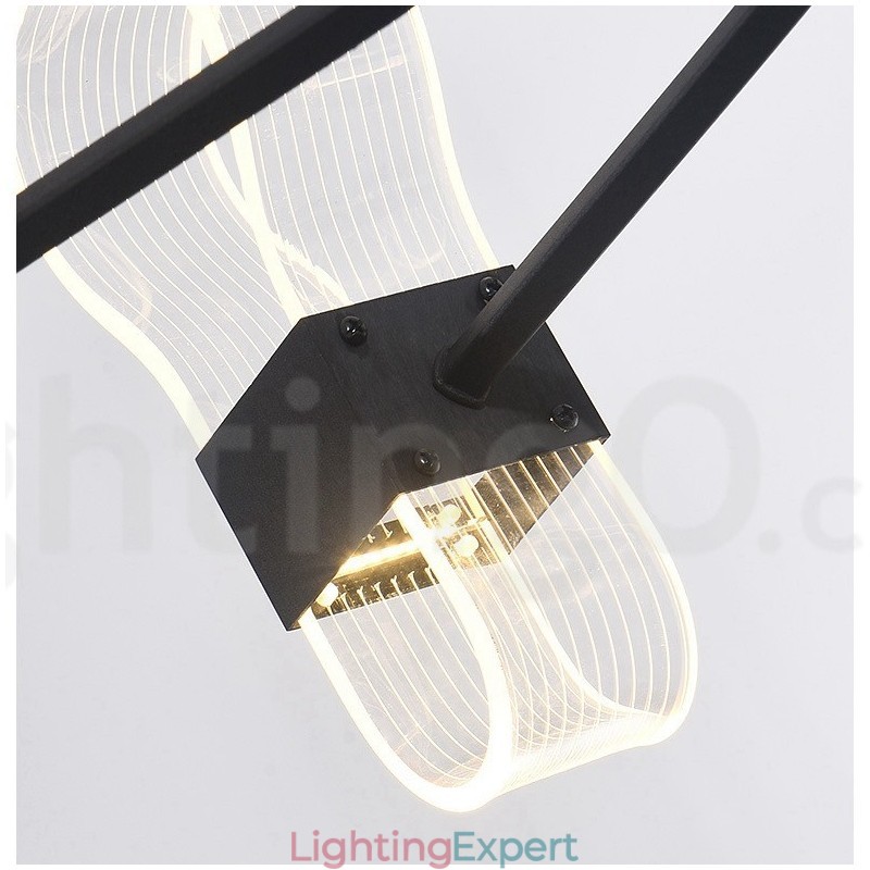 8 Light Nordic Post Modern 2021 Design Chandelier with Acrylic Shades