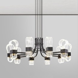 10 Light Nordic Post Modern 2021 Design Chandelier with Acrylic Shades