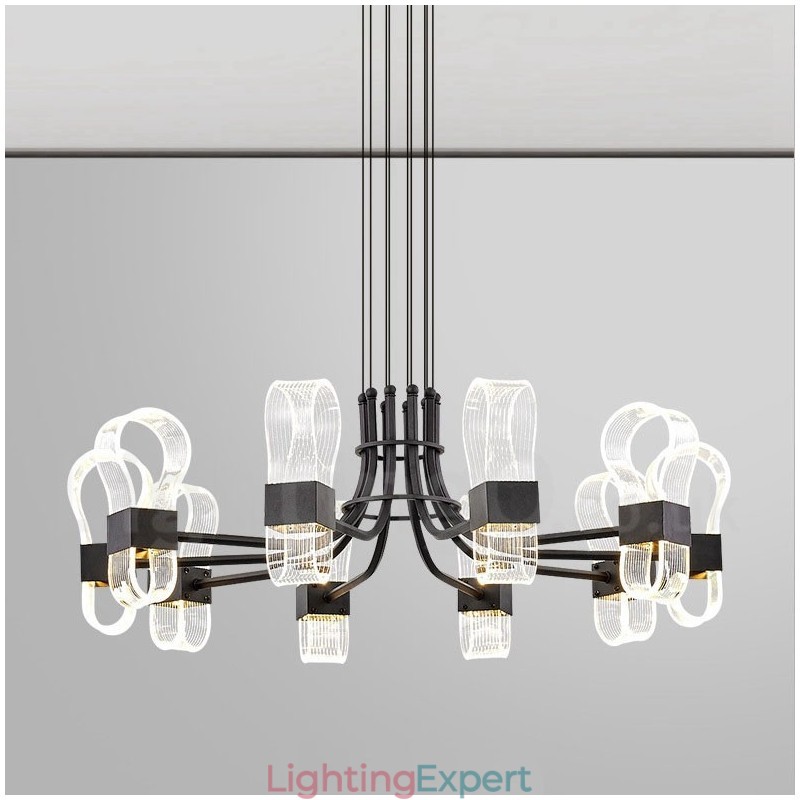 10 Light Nordic Post Modern 2021 Design Chandelier with Acrylic Shades
