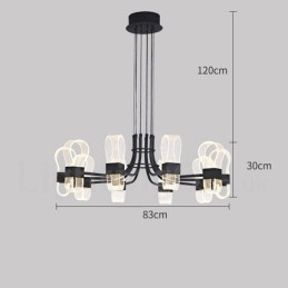 10 Light Nordic Post Modern 2021 Design Chandelier with Acrylic Shades