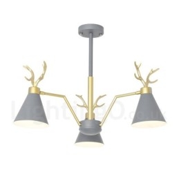 3 Light Nordic Macaron Modern Antlers Chandelier