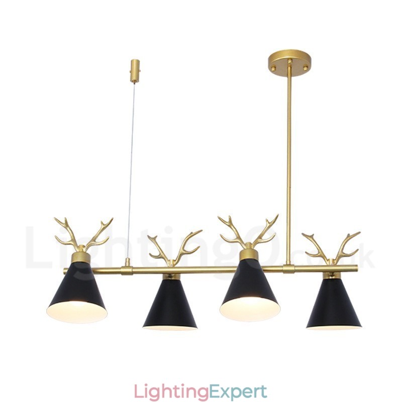 4 Light Nordic Macaron Modern Antlers Chandelier