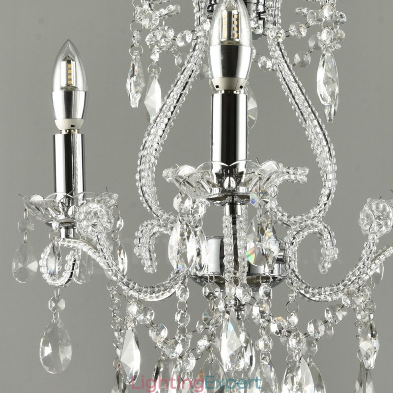 3 Light Gold Silver American Style Crystal Pendant Chandelier Light Store