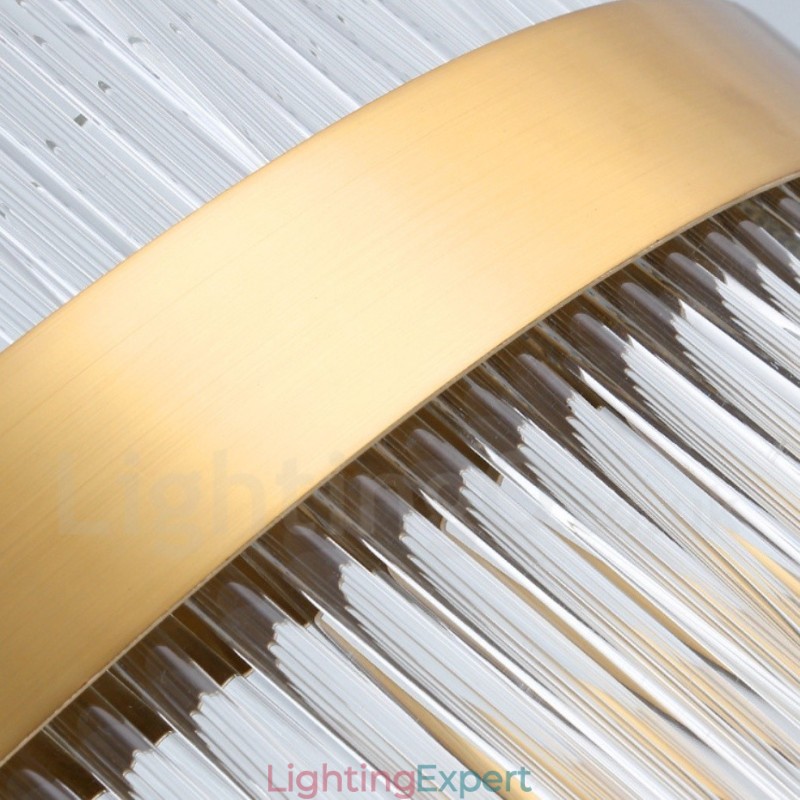 Postmodern Luxury Round Crystal Pendant Light Exhibition Hall