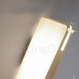 Ultra Thin Rectangle Modern Contemporary Nordic Style Flush Mount Brass Ceiling Lights with Acrylic Shade Also Can Be Used As Wall Light