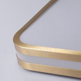 Ultra Thin Rectangle Modern Contemporary Nordic Style Flush Mount Brass Ceiling Lights with Acrylic Shade Also Can Be Used As Wall Light
