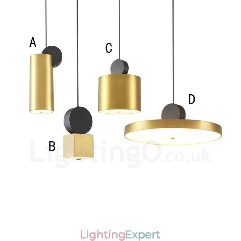 4 Styles Gold Black Postmodern Pendant Light