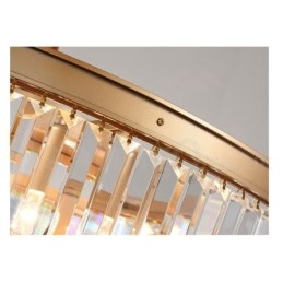 Postmodern Luxury Round K9 Crystal Flush Mount Ceiling Light Exhibition Hall