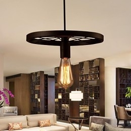 Industrial 1 light Vintage In Iron Shade Pendant Light