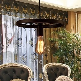 Industrial 1 light Vintage In Iron Shade Pendant Light
