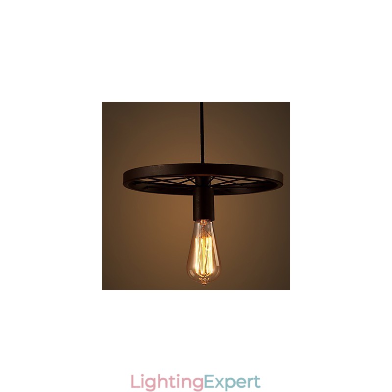 Industrial 1 light Vintage In Iron Shade Pendant Light