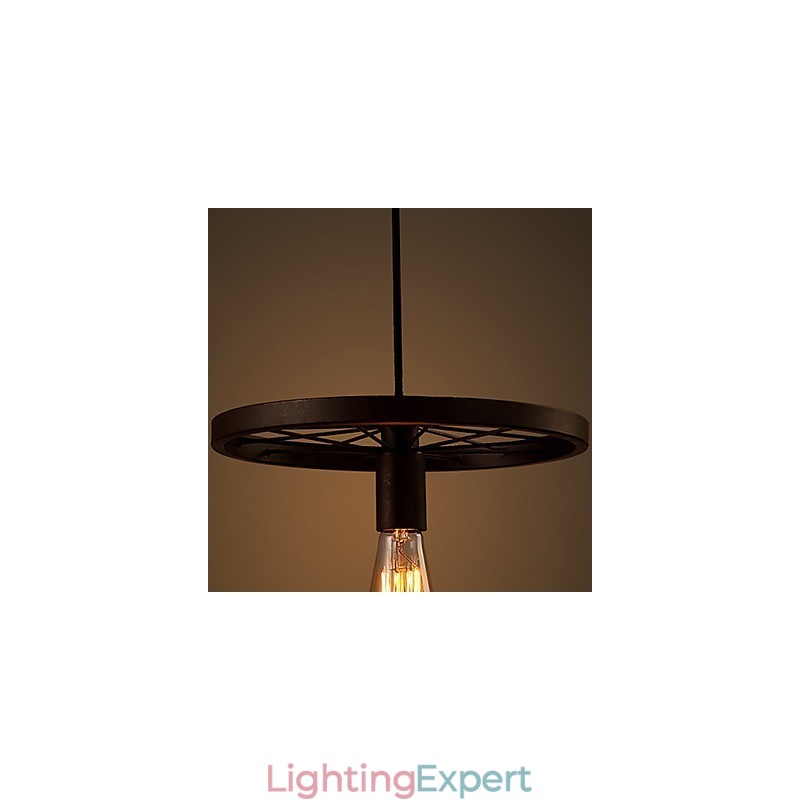 Industrial 1 light Vintage In Iron Shade Pendant Light