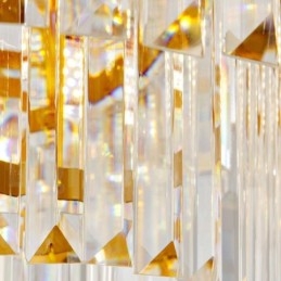 Gold Postmodern Luxury Round K9 Crystal Pendant Chandelier Exhibition Hall