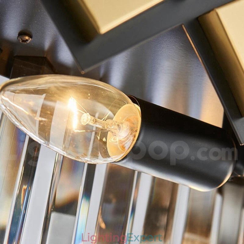 Luxury Modern Gold Plus Black Round K9 Crystal Pendant Chandelier Exhibition Hall
