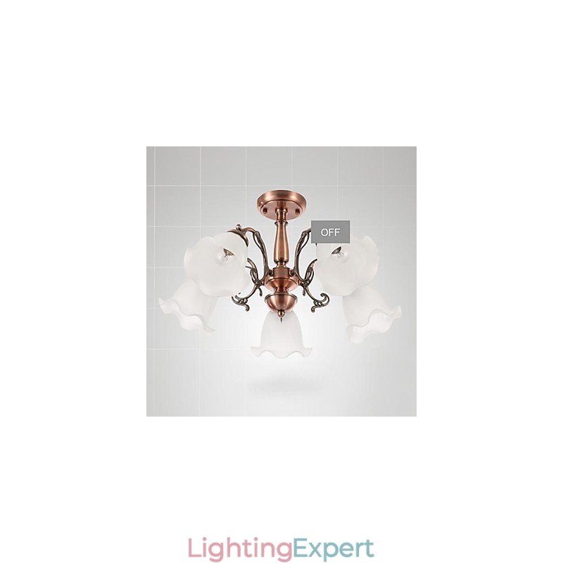 Modern Contemporary Traditional Classic Retro Electroplated Metal Flush Mount