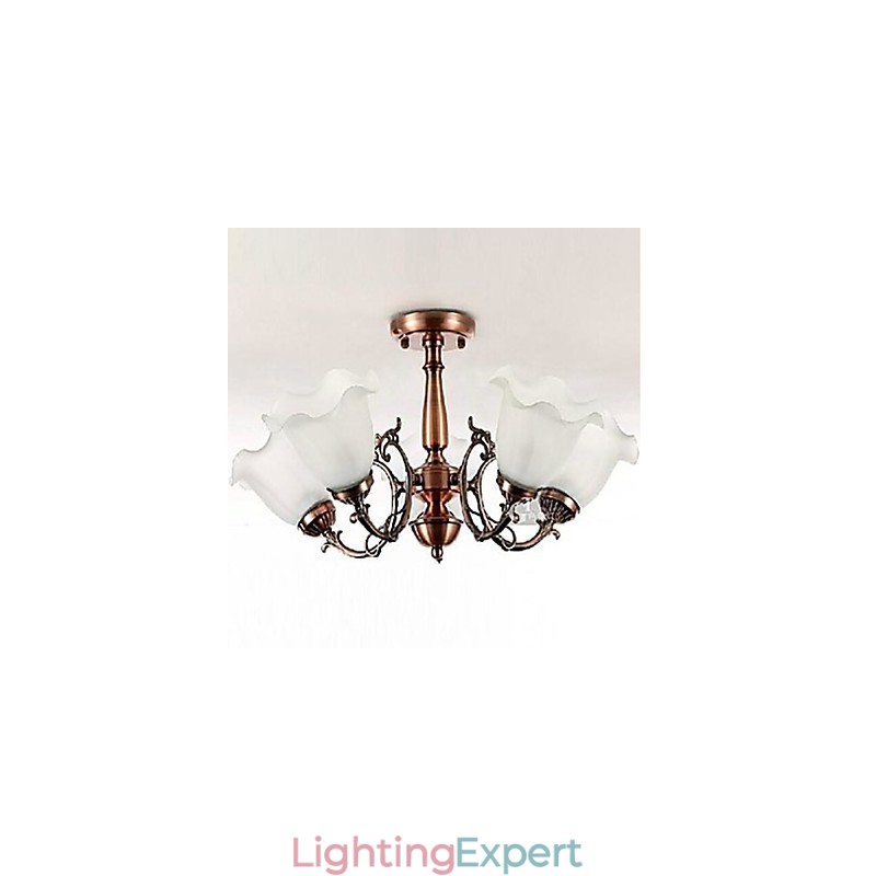 Modern Contemporary Traditional Classic Retro Electroplated Metal Flush Mount
