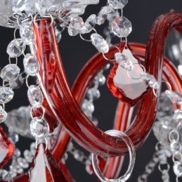 Red Crystal Candle Chandelier