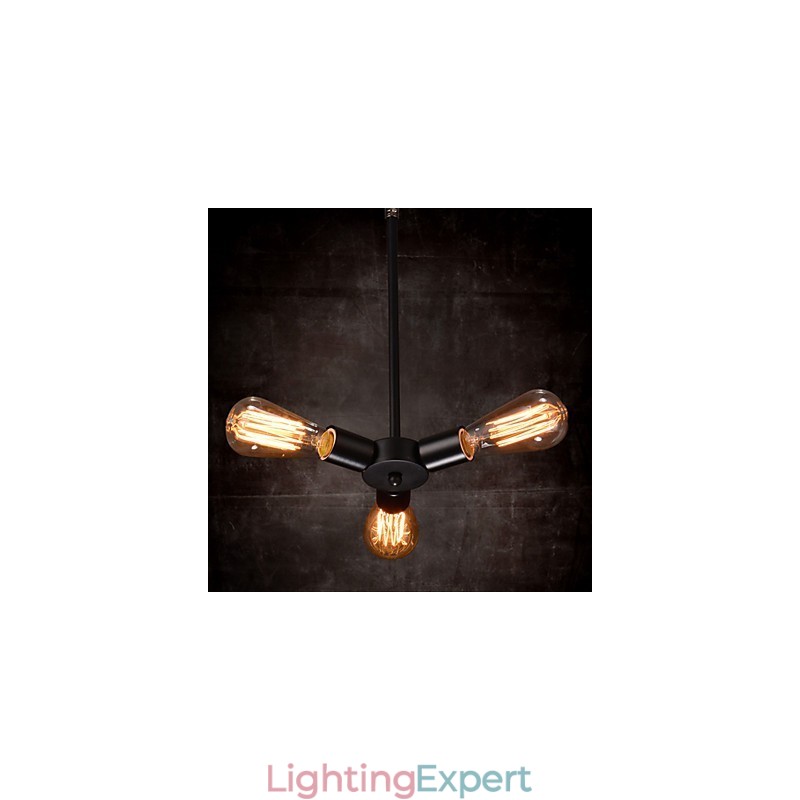 Pendant Light 3 Lights Country Style Wrought Iron