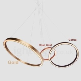 Wi Fi Smart Dimmable Gold Rose Gold Modern Contemporary 3 Rings Light Aluminum Alloy Pendant Light with Acrylic Shade