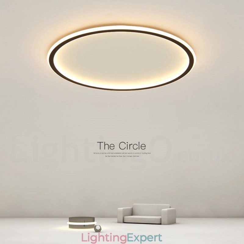 Ultra Thin Dimmable Modern Contemporary Nordic Style Flush Mount Ceiling Lights with Remote Control Also Can Be Used As Wall Light