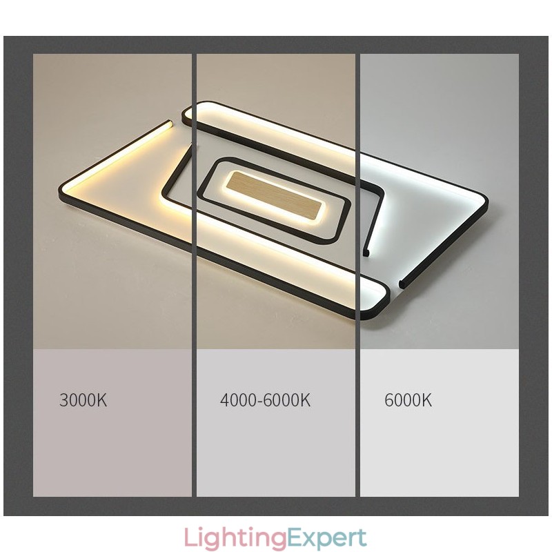 Rectangle Modern Contemporary Flush Mount Light